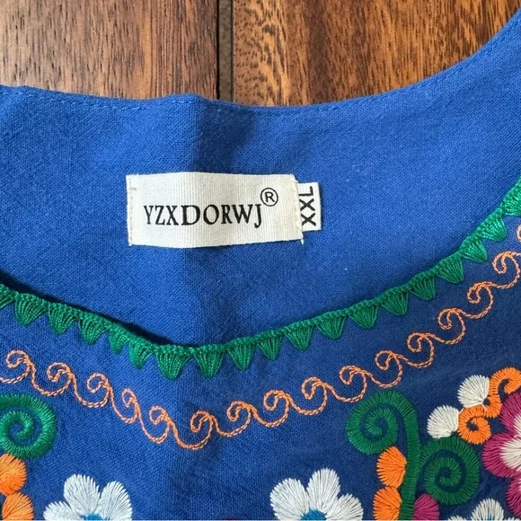Mexican Embroidered Boho Top - Picture 7 of 7